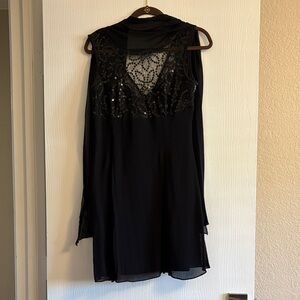 Elegant Black Sequin Dress